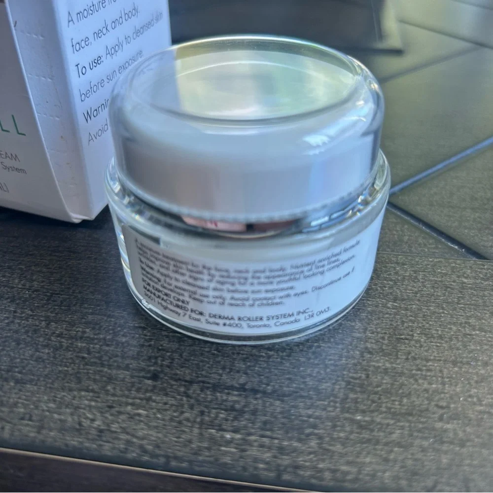 Dermacell New enriched collagen cream for face 1 ounce jar with box, open box